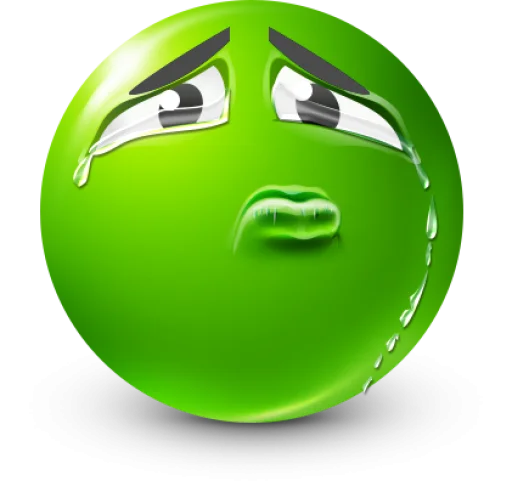 Стикер 30 Green Face Emoji