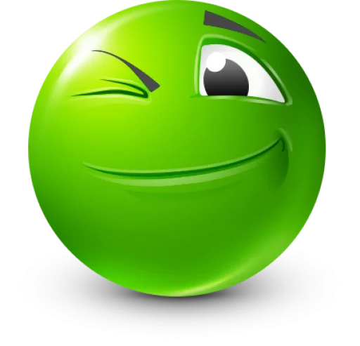 Стикер 2 Green Face Emoji