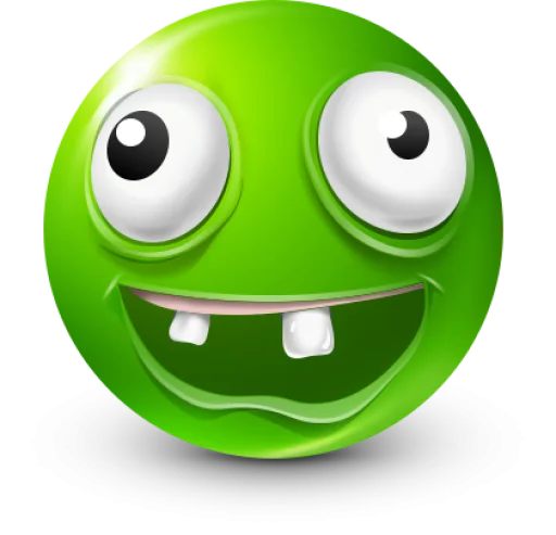 Стикер 49 Green Face Emoji