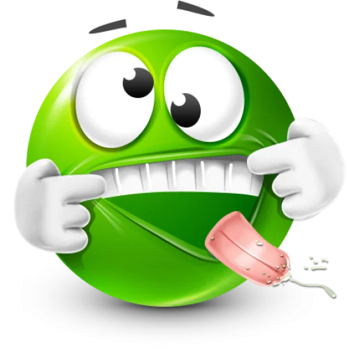 Стикер 57 Green Face Emoji