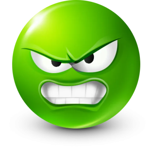 Стикер 36 Green Face Emoji