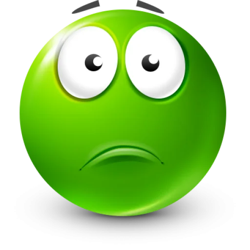 Стикер 37 Green Face Emoji