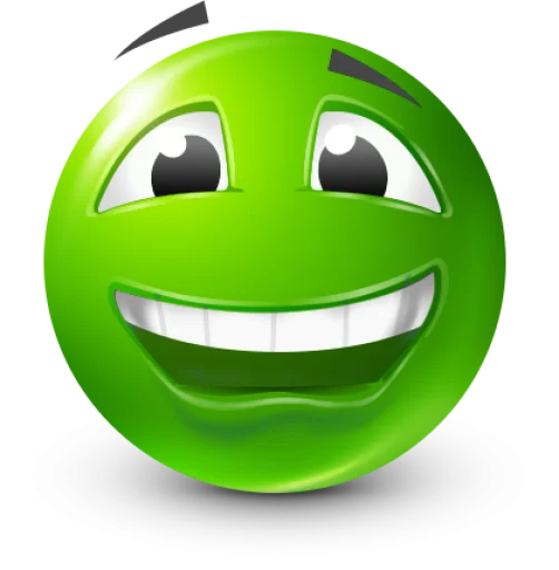 Стикер 40 Green Face Emoji
