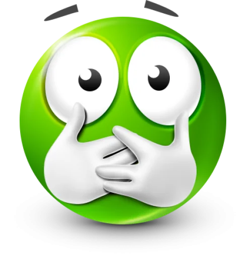 Стикер 61 Green Face Emoji