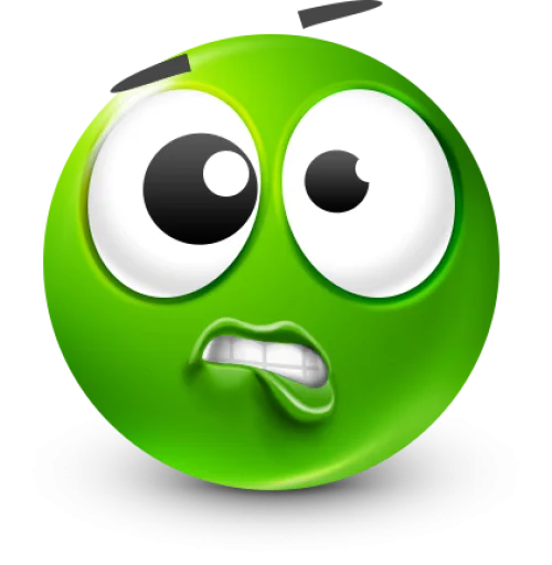 Стикер 35 Green Face Emoji