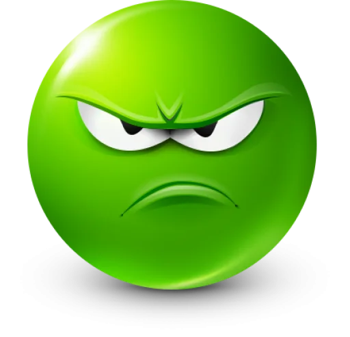 Стикер 34 Green Face Emoji