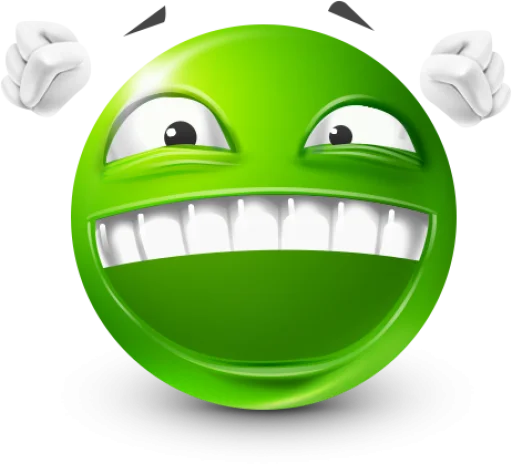 Стикер 43 Green Face Emoji