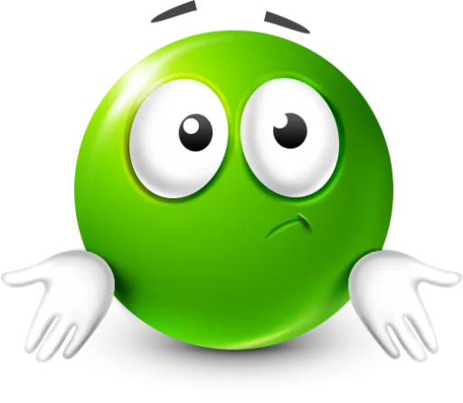 Стикер 54 Green Face Emoji