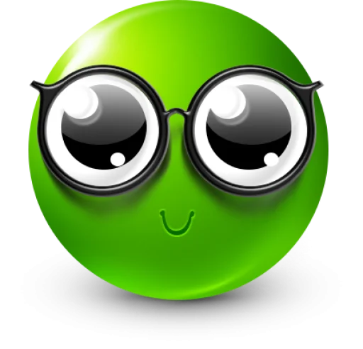 Стикер 20 Green Face Emoji