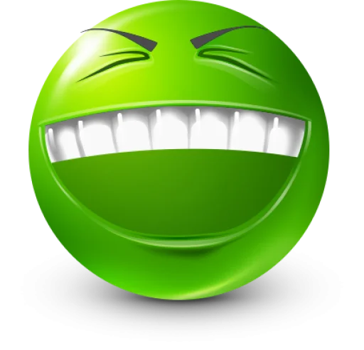 Стикер 13 Green Face Emoji