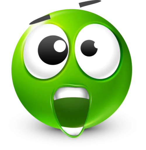 Стикер 22 Green Face Emoji