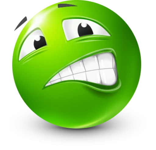 Стикер 41 Green Face Emoji