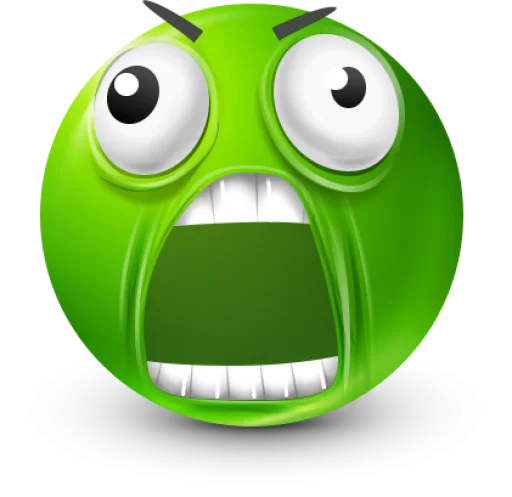 Стикер 48 Green Face Emoji