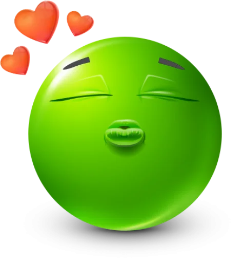 Стикер 11 Green Face Emoji