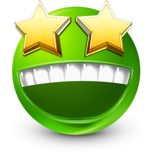 Стикер 25 Green Face Emoji