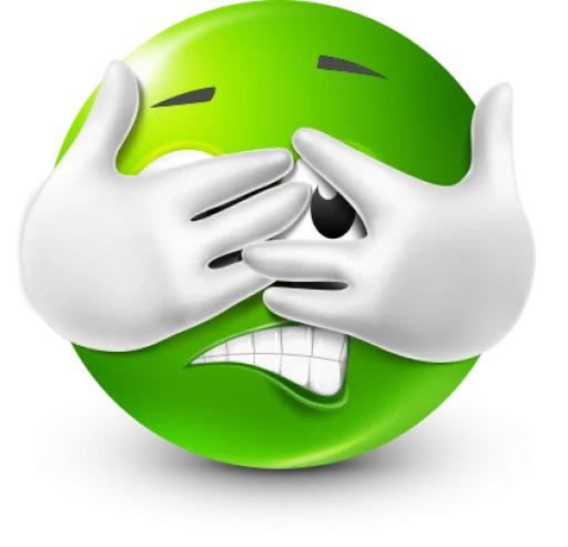 Стикер 55 Green Face Emoji