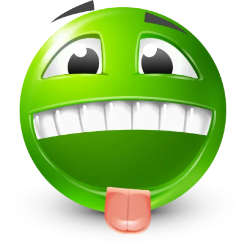 Стикер 8 Green Face Emoji