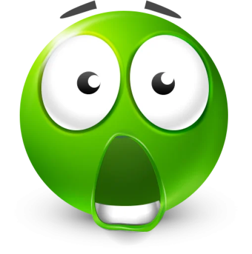 Стикер 29 Green Face Emoji