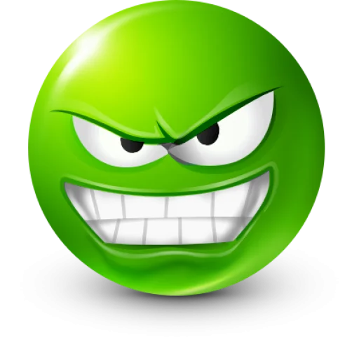 Стикер 27 Green Face Emoji