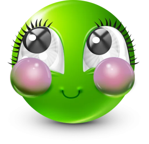 Стикер 53 Green Face Emoji
