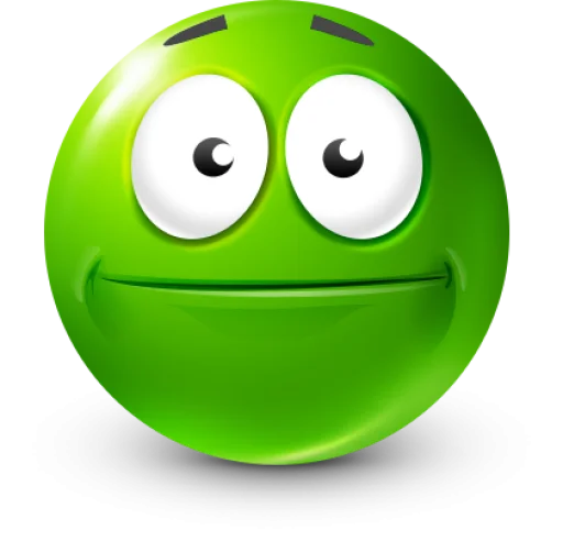 Стикер 15 Green Face Emoji