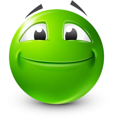 Стикер 56 Green Face Emoji