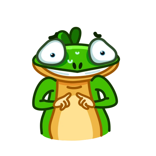 😬 Стикер «Green Lizard» для Telegram