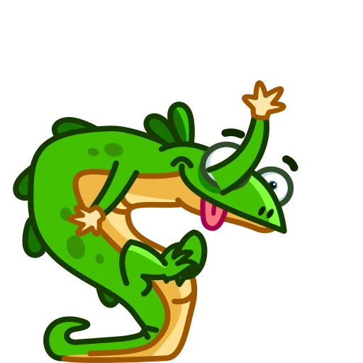 👋 Стикер «Green Lizard» для Telegram