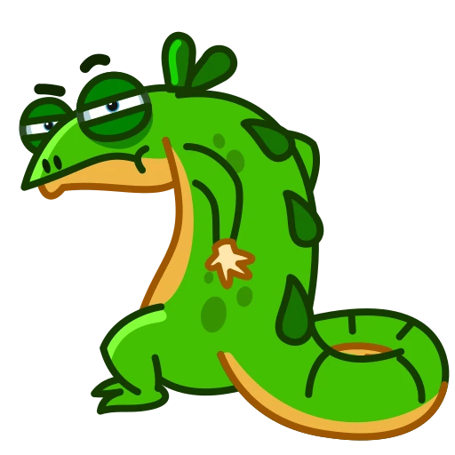 😑 Стикер «Green Lizard» для Telegram