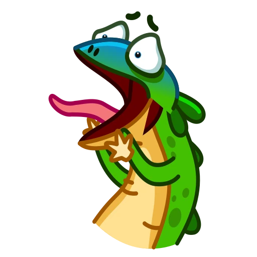 😨 Стикер «Green Lizard» для Telegram