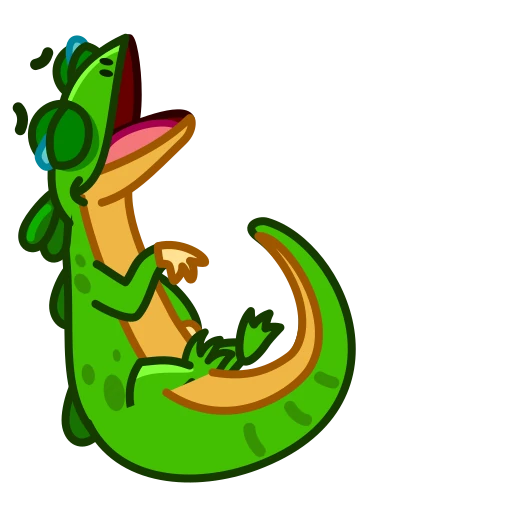 Стикерпак Green Lizard для Telegram — скачать