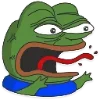 Стикер 5 😎 Набор эмоджи с мемным лягушонком Пепе