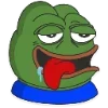 Стикер 15 😎 Набор эмоджи с мемным лягушонком Пепе