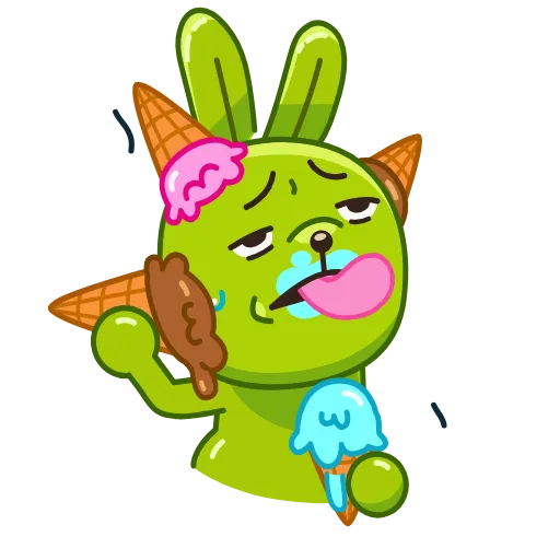 Стикер 30 Green Bun