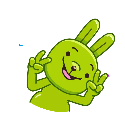 Стикер 29 Green Bun