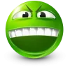 Стикер 33 Green Face Emoji
