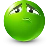 Стикер 18 Green Face Emoji