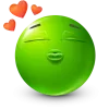 Стикер 11 Green Face Emoji