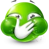 Стикер 45 Green Face Emoji