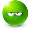 Стикер 23 Green Face Emoji