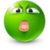 Стикер 26 Green Face Emoji