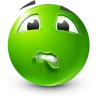 Стикер 32 Green Face Emoji