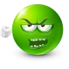 Стикер 51 Green Face Emoji