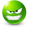 Стикер 27 Green Face Emoji