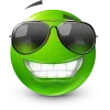 Стикер 17 Green Face Emoji