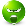 Стикер 21 Green Face Emoji