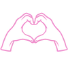 💕 Эмодзи «Зелёные буквы и розовые цифры в стиле кистью» для Telegram