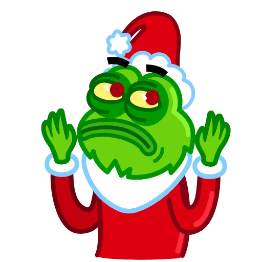 Стикер 11 Pepe Grinch