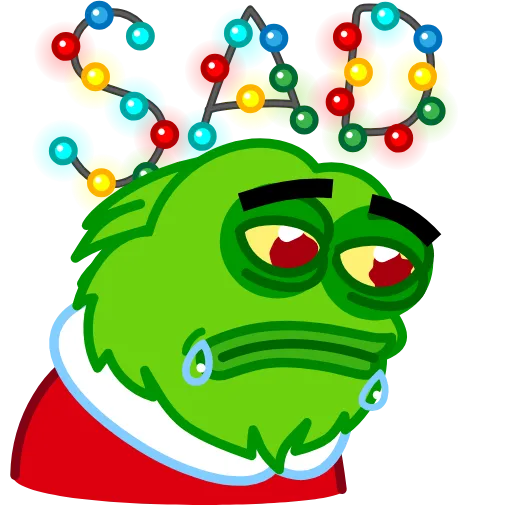 Стикер 15 Pepe Grinch
