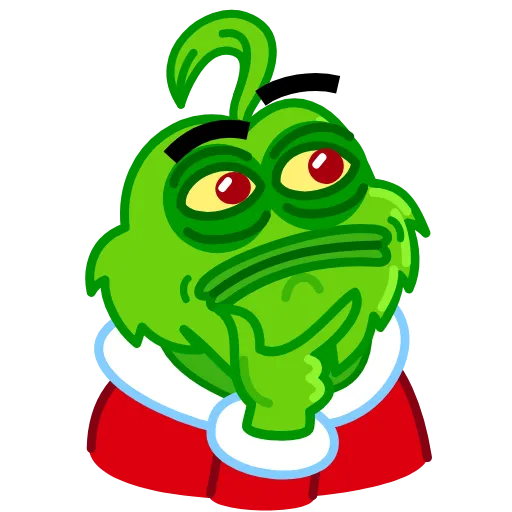 Стикер 9 Pepe Grinch